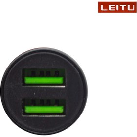 تصویر شارژر فندکی لیتو مدل LC-C13 به همراه کابل تبدیل MicroUSB 