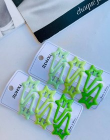 تصویر پک شش تایی گیره تق تقی مدل ستاره دنباله دار 