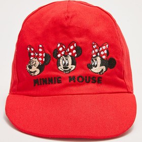 تصویر کلاه نوزادی دخترانه قرمز السی وایکیکی S21641Z1 ا Minnie Mouse Baskılı Kız Bebek Şapka Minnie Mouse Baskılı Kız Bebek Şapka