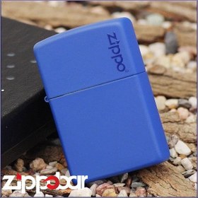 تصویر فندک زیپو اصل آبی مات کد ۲۲۹ لوگو Zippo 229Zl Blue Matte 