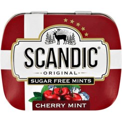 تصویر خوشبو کننده دهان اسکاندیک طعم گیلاس و نعناع وزن ۱۴ گرم 