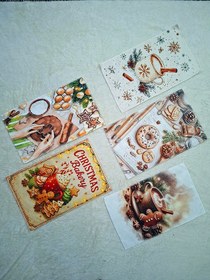 تصویر دستمال آشپزخانه مدل حوله‌ای طرح کریسمس 