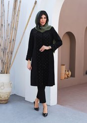 تصویر مانتو مخمل تاج محل مدل رها 