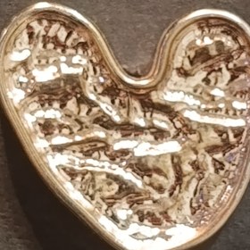 تصویر دکمه پینترسی قلب ( زی زی گولو ) 50 عددی - طلایی / 2/5 سانت 