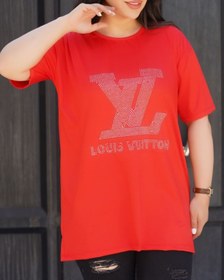 تصویر تیشرت نگینی lv تک - صدفی 