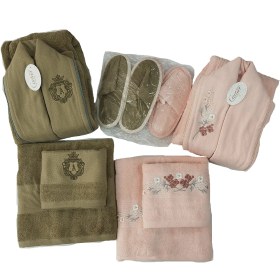 تصویر سرویس حوله ۱۰ تکه گلدوزی شده Cartier 