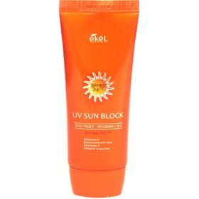 تصویر کرم ضد آفتاب کره ای مرطوب کننده و ویتامینه اکل Ekel-UV Sun Block 70ml 
