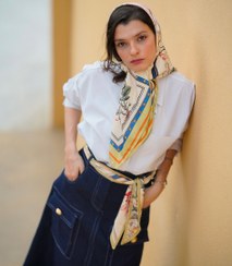 تصویر روسری زمرد - ابریشم تویل / قواره 90 Zomorod (Emerald) scarf