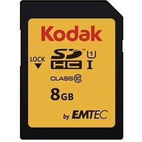 تصویر کارت حافظه SDHC کداک کلاس 10 استاندارد UHS-I U1 سرعت 85MBps ظرفیت 8 گیگابایت ا Kodak UHS-I U1 Class 10 Memory Kodak UHS-I U1 Class 10 Memory