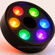 تصویر چراغ دورفواره‌ای و دورنازلی استخر و آبنما|نورپردازی LED حرفه‌ای 