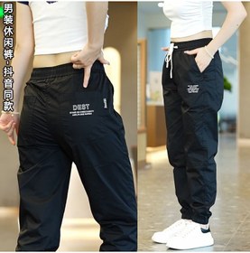 تصویر شلوار کژوال مردانه، مناسب بهار و پاییز، مدل آزاد و مد روز، رنگ خاکی برند generic Mens Casual Pants Spring Autumn Loose Fashion Khakis