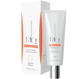 تصویر کرم ضد آفتاب فاقد چربی SPF50 بی‌رنگ ام کیو حجم 55 میلی لیتر 