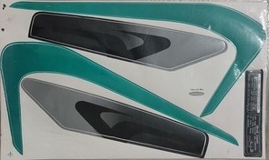 تصویر برچسب کامل باک موتور سیکلت هوندا کاستوم سبز 