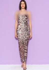 تصویر لباس مجلسی پلنگی مدل 2024 کیکی ریکی ترکیه - 38 kikiriki leopard dress 2024