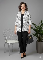 تصویر کت نخی و گلدوزی 