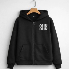 تصویر سویشرت زیپی miu رنگبندی سویشرت دورس 