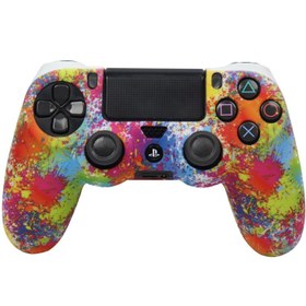 تصویر روکش دسته بازی PS4 طرح فانتزی رنگی PS4 Controller Fantasy Cover