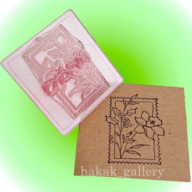 تصویر مهر تمبر طرح گل 