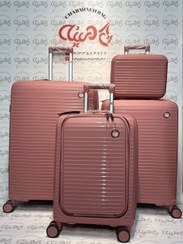 تصویر ست کامل چمدان cat مقاومت بالا و دوام طولانی طراحی مدرن و زیبا چرخ‌های روان با قابلیت چرخش ۳۶۰ درجه فضای داخلی جادار و سازماندهی شده 