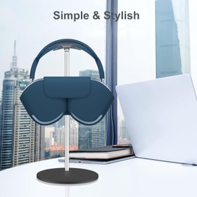 تصویر Headphone Stand Aluminum Headset Holder with Solid Base for Desk Compatible with AirPods Max Beats Bose BampO Sony Sennheiser etc (Black) - ارسال 15 الی 20 روز کاری 