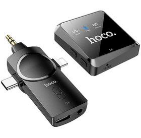 تصویر میکروفون بی سیم یقه ای تایپ‌سی،لایتنینگ و جک 3.5 هوکو hoco S31 Stream wireless microphone with 3-in-1 receiver 