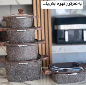 تصویر سرویس قابلمه ۱۰ پارچه گرانیتی زیو مدل ZCS8300 