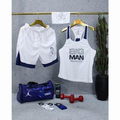 تصویر ست 3 تکه مردانه (رکابی-شلوارک-اسکارف) Big Man 