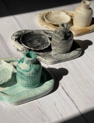 تصویر ست دکوری مینیمال سنگ مصنوعی کد11 - مشکی 