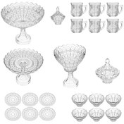 تصویر سرویس پذیرایی ٢٥ پارچه ساکورا مدل می جی | بی رنگ 