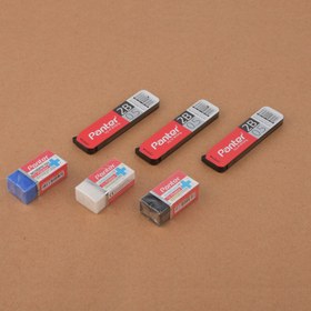 تصویر بسته لوازم تحریر پنتر مدل مغز اتود و پاک‌کن 