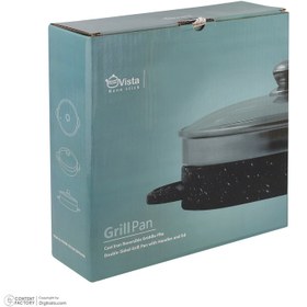 تصویر تابه گریل ویستا مدل چدنی سایز 32 