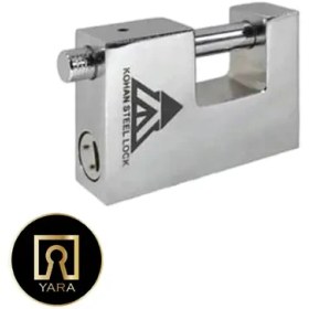 تصویر قفل کتابی کهن سایز 100 کلید پله ای 