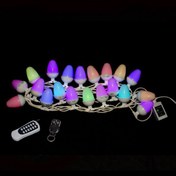 تصویر ریسه بلوطی ۱۰ متری ۱۵ شعله RGB ضد آب 