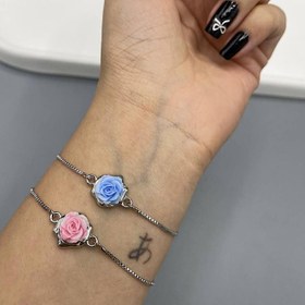 تصویر پلاک دستبندی گل رز 