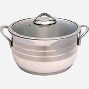 تصویر قابلمه استیل یونیک سایز 24 مدل UN-9911 Unique steel pot, size 24, model UN-9911