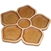 تصویر اردوخوری چوبی طرح گل کد 039 