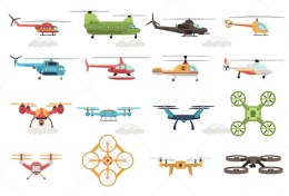 تصویر وکتور انواع هلی کوپتر 