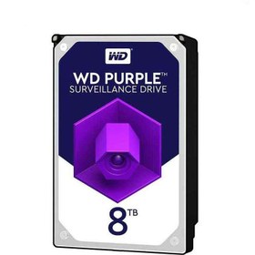 تصویر هارد دیسک اینترنال وسترن دیجیتال سری بنفش ظرفیت 8 ترابایت (غیر اصل) ا Western Digital Purple Internal Hard Drive 8TB Western Digital Purple Internal Hard Drive 8TB