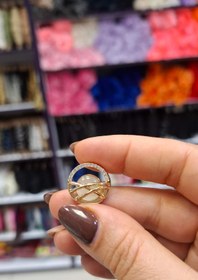 تصویر دکمه فلزی نگین دار - سایز1 