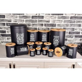 تصویر سرویس آشپزخانه 15 پارچه بی وی کی کد 853961 _ مشکی kitchen set 15 fabrics bvk code 853961 _ black