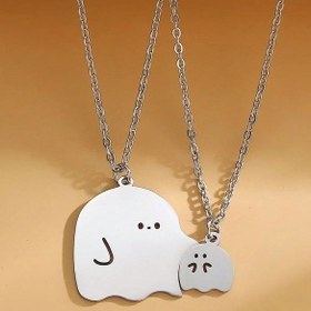 تصویر گردنبند دوستی ۲ عددی با جنس استیل 