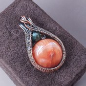 تصویر گردنبند مردانه عقیق دستساز 