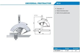 تصویر زاویه سنج یونیورسال 320-0 درجه اینسایز مدل 320-2374 INSIZE 2374-320