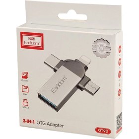 تصویر تبدیل Earldom ET-OT93 OTG USB3.0 To MicroUSB / Lightning / Type-C 