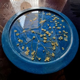 تصویر سینی رزینی گل جنس سنگ مصنوعی resin tray