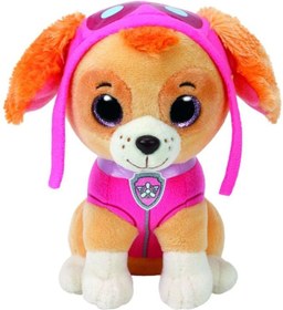 تصویر عروسک پولیشی بیانی بوس از شخصیت اسکای در پاتروال - 6 اینچ برند ty Beanie Boos Paw Patrol Skye Stuffed Toy 6inch