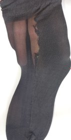 تصویر جوراب قایقی زنانه رنگ مشکی کفه دار بلند - متوسط / مشکی / 36-44 Black women's boat socks