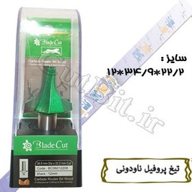 تصویر تیغ پرفیلی ناودونی (cnc) قطر34.9 کارگیر22.2 شفت12 R (گردی لبه)12.7 Proucut 