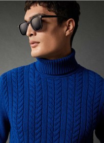 تصویر ژاکت یقه‌اسکی طرح‌دار با سایز استاندارد برند Defacto Standard Fit Patterned Turtleneck Sweater