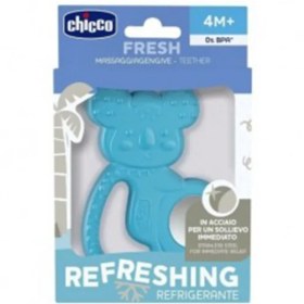 تصویر دندان گیر چیکو مدل کوالا fresh رنگ آبی مناسب 4 ماه به بالا Chicco teether fresh blue color 4m